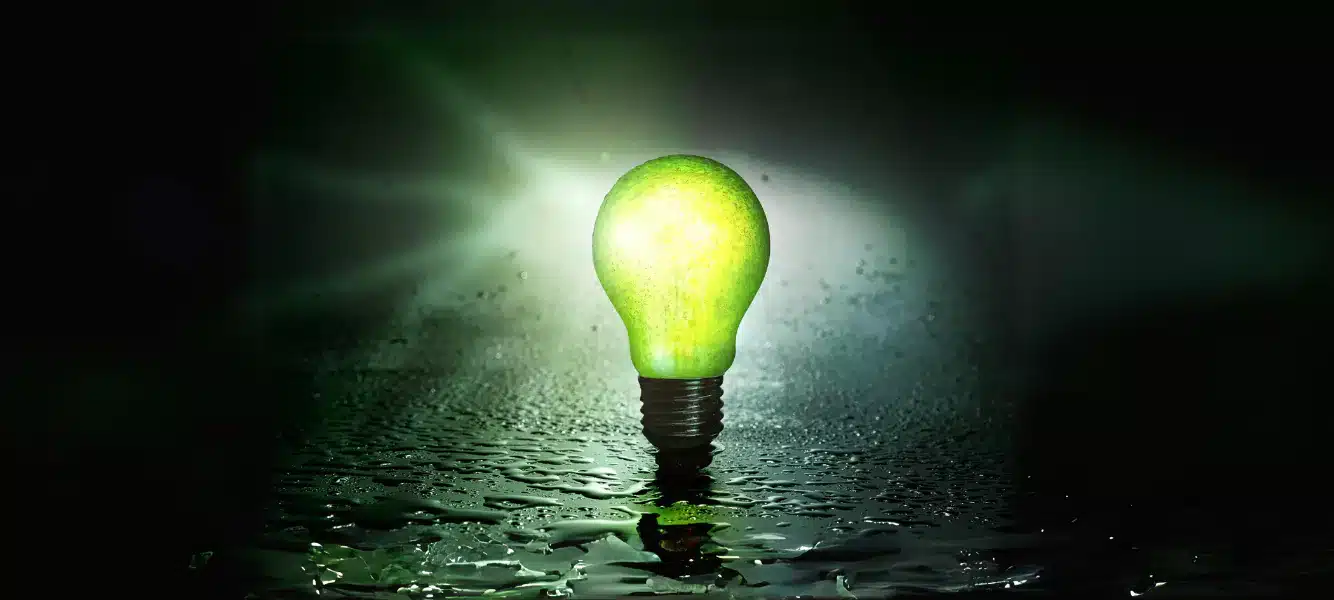 green energy lightbulb