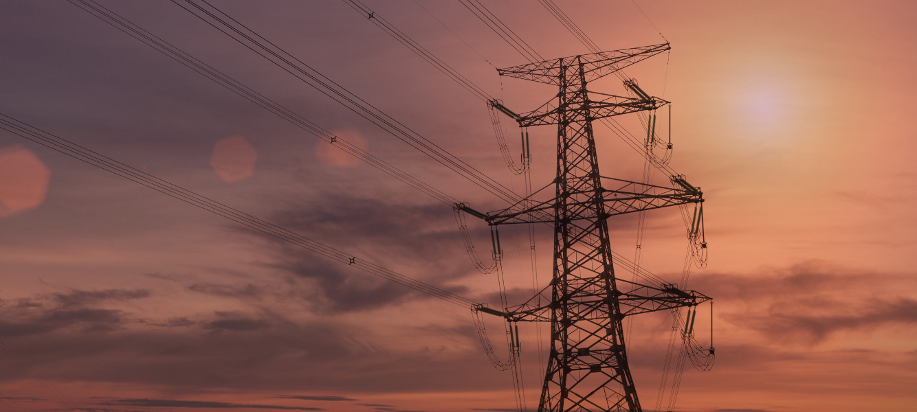 An image of pylons on the blog entitled 7 tips for success in the energy sector job market